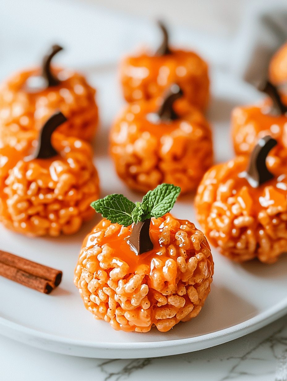 Spook-tacular Pumpkin Rice Krispie Treats with a Twist