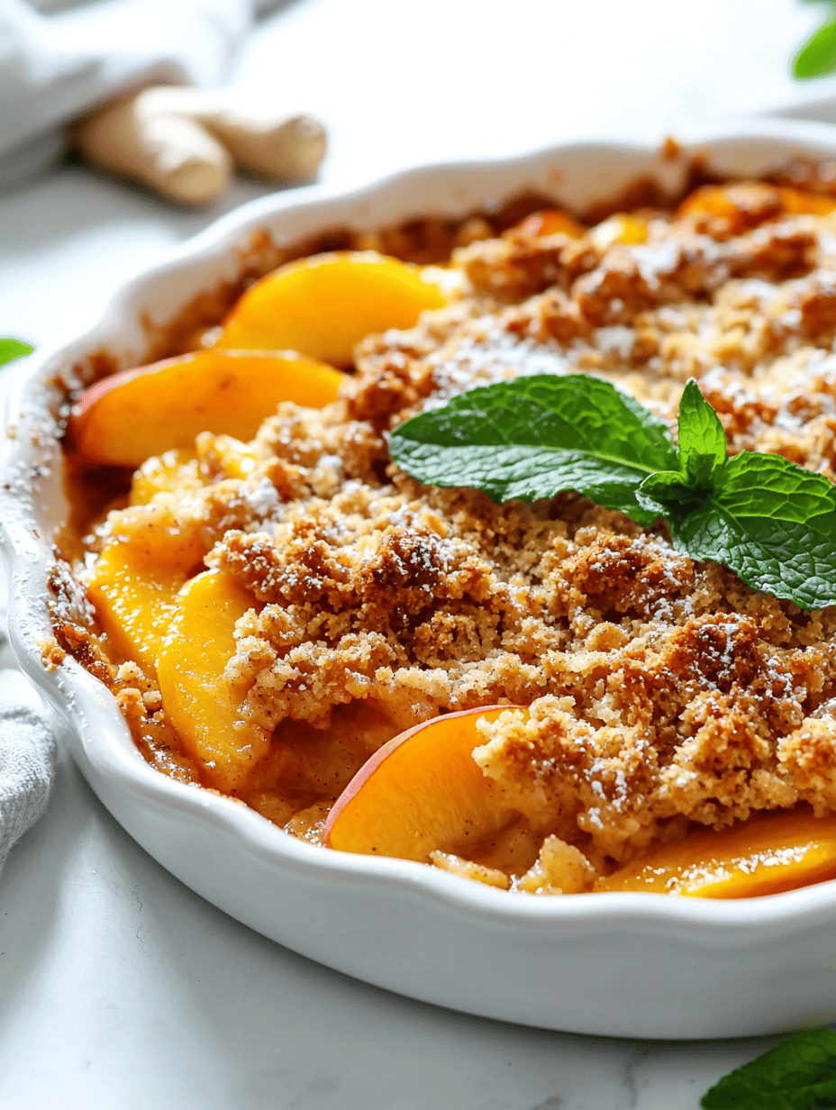A Rustic Twist on Peach Crisp with an Unexpected Spice