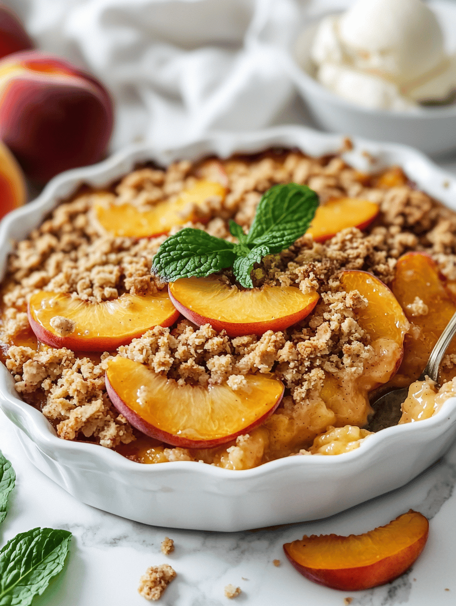 Sun-Kissed Peach Crumble: A Summer’s Warm Embrace