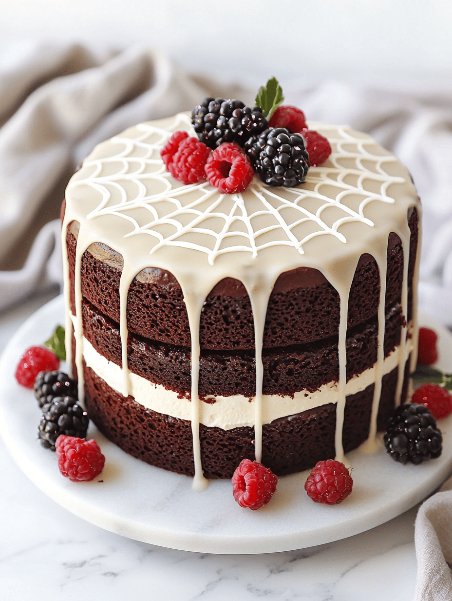 Spooky Spider Web Cake: A Halloween Showstopper